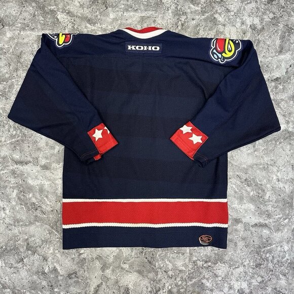 Vintage Columbus Blue Jackets Jersey Youth L/XL KOHO NHL Hockey Stinger L/ XL - Picture 2 of 5